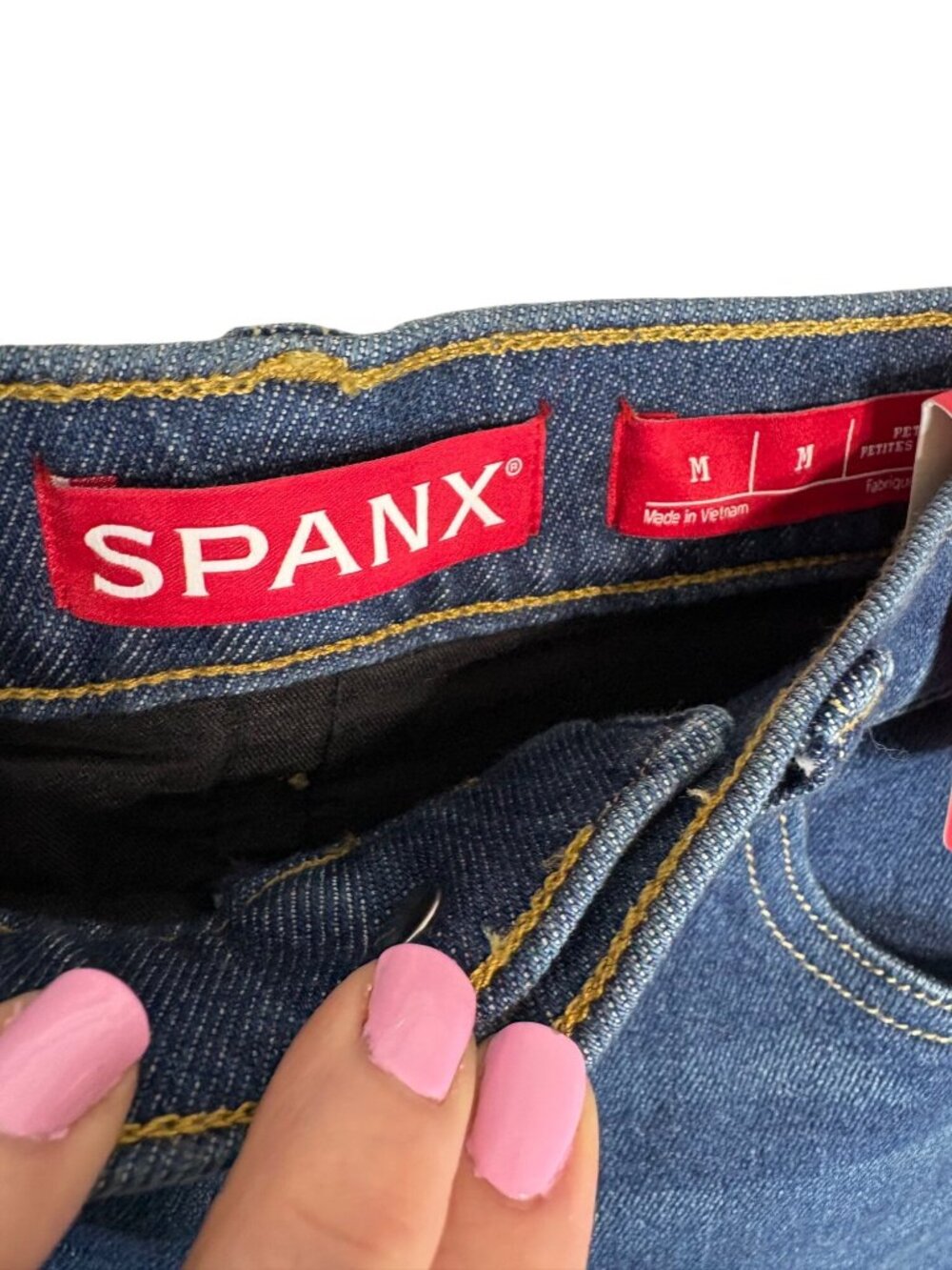 NWT SPANX Authentic Denim Barrel Leg Jeans-sz Medium - Picture 7 of 12